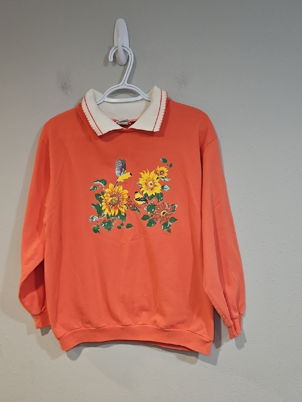 Vintage Grannycore Birds And Floral Sweatshit